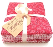 Classic Red Colours Fat Quarters, Pack of 6