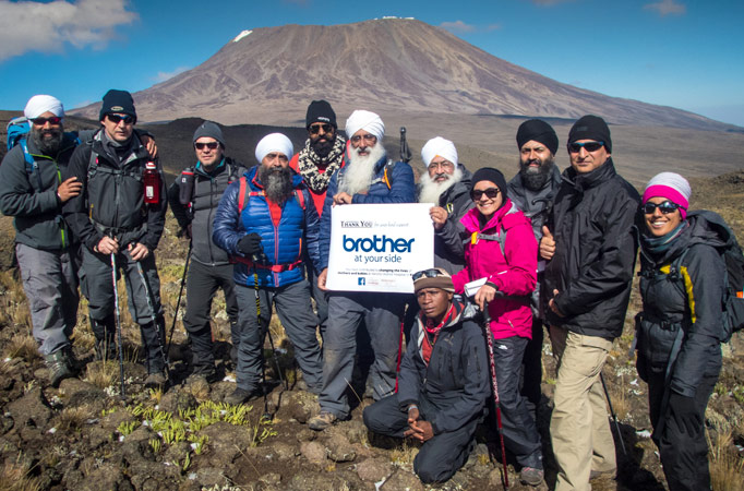 Brother Sewing Machines supported GURs charity Kilimanjaro climb