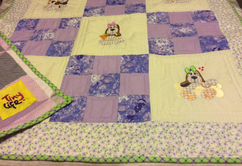 Valerie Eaton quilts for the Tiny Life charity premature baby units