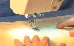 Sewing focus on the Janome Zipper Foot E
