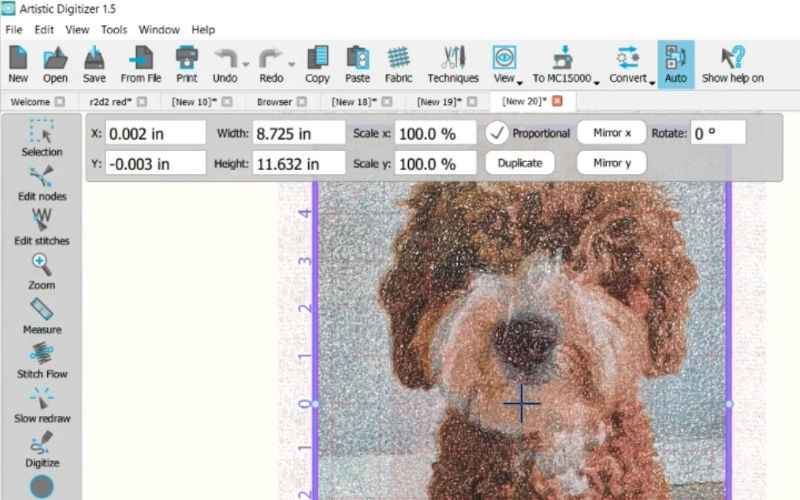 Paint Stitch tutorial video for Janome Artistic Digitiser software from GUR Sewing Machines