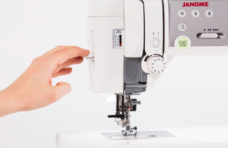 The Janome Memory Craft 6700P is a computerised top loading sewing machine