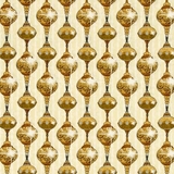 A Golden Holiday Ornaments on Cream Fabric