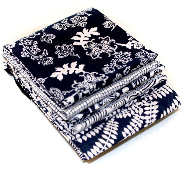 Batik Navy Fat Quarters, 6 Pack