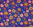 Carnivale Large Multi Flowers on Royal Fabric Quilting & Patchwork 2