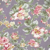 Classic Floral on Lilac Fabric For Craft & Bag Making