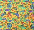 Colour Me Chameleon Multi Reptiles on Yellow Fabric 