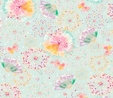 Confetti Blossoms Multi Butterflies & Fan Florals on Light Seafoam Fabric Crafting