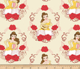 Disney Beauty & The Beast - Belle on Cream Fabric  2