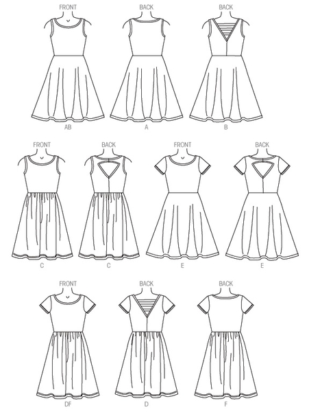 Girls'/Girls' Plus Dresses M7079 Sizes 7, 8, 10, 12, 14 - Haberdashery ...