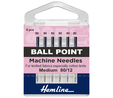 Hemline Sewing Machine Needles: Ball Point: Medium 80/12: 6 Pieces 