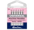 Hemline Sewing Machine Needles: Universal: Heavy 120/20: 6 Pieces 