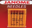 Janome 990314000 | Sewing Machine Red Tip Scarf Needles - 90  2