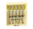 Janome 990100000 | HA 15X1 Standard Assorted Needles | Pack of 5 