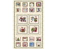 Just Be Claus Christmas on Cream Fabric Panel Panels & Stocking