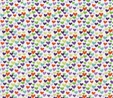Mini Multicolour Hearts Fabric Crafting