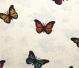 Multicolour Butterfly on Beige Fabric For Craft & Bag Making 