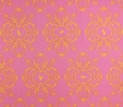 Orange Decorative Animals on Pink 1 Metre Fabric 