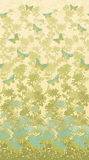 Radiance Floral & Butterflies Turquoise Fabric