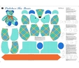 Sew N Go IV Patches The Teddy Bear Turquoise Fabric Panel Panels & Stocking