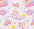 Sleepy Bear Dreams on Pink Flannel Fabric Flannel