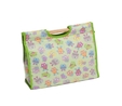 Small Playful Owls on Green Background Sewing Bag  2