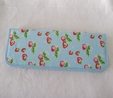 HobbyGift | Strawberries on Light Blue Knitting Pin Case | Clearance Knitting Needle Case