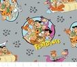 The Flintstones Stone Age Family on Grey Fabric Crafting 2