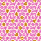 Tropical Jammin - Tropical Leaves in Pink Fabric