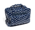 Value Vinyl Sewing Machine Bag Navy With Polka Dots Sewing Machine Bags 