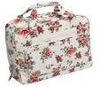 Value Vinyl Sewing Machine Bag Pink & Yellow Floral on White Sewing Machine Bags 