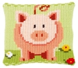 Vervaco Little Piggy Cushion Cross Stitch Kit  2