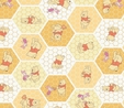 Disney Winnie The Pooh on Honeycomb Yellow Fabric Crafting